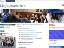 Tablet Screenshot of kingsjournalism.com